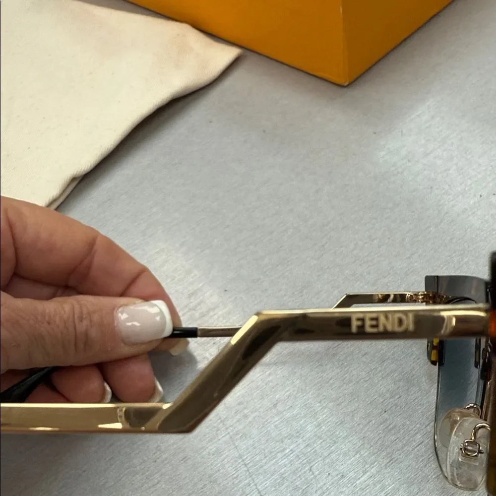 Fendi Tortoiseshell and Blue Gradient Sunglasses
